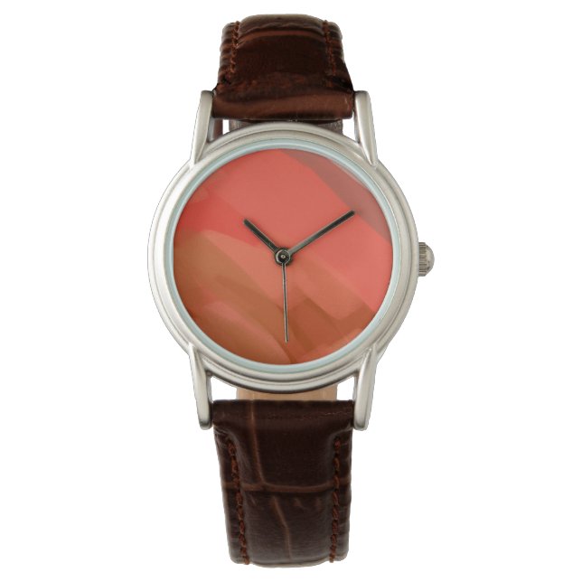 Tinten van rozige blos horloge (Voorkant)