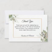 Tinten van Sage Bruiloft Bedankkaart (Voorkant)