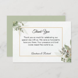 Tinten van Sage Bruiloft Bedankkaart