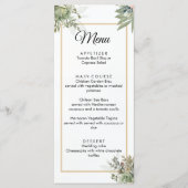 Tinten van Sage Bruiloft Menu (Voorkant)