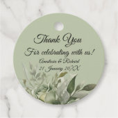 Tinten van Sage Wedding Gift Labels (Voorkant)