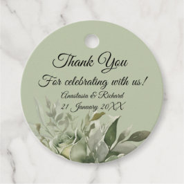 Tinten van Sage Wedding Gift Labels