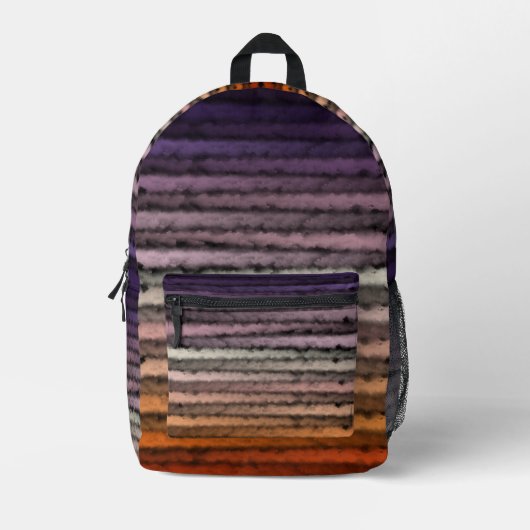 tinten van Sinaasappel en Paarse zoute Waterverf k Bedrukte Rugzak (Voorkant)