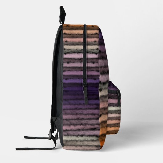 tinten van Sinaasappel en Paarse zoute Waterverf k Bedrukte Rugzak (Links)