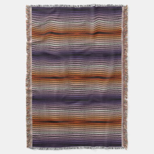 tinten van Sinaasappel en Paarse zoute Waterverf k Deken (Voorkant Verticaal)