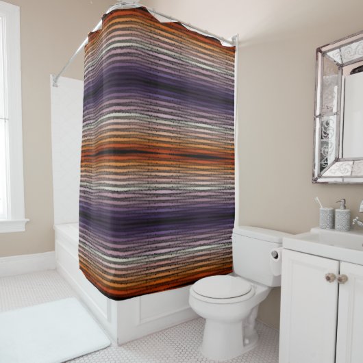 tinten van Sinaasappel en Paarse zoute Waterverf k Douchegordijn (In situ)