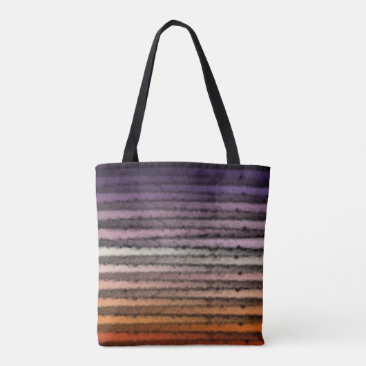 tinten van Sinaasappel en Paarse zoute Waterverf k Tote Bag (Achterkant)