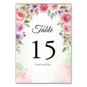 Tinten van Stof Roze Botanisch Tafelnummer (Voorkant)