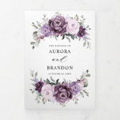 Tinten van Stofachtig Paarse Bloesems Sfeervolle B Drieluik Aankondiging (Cover)