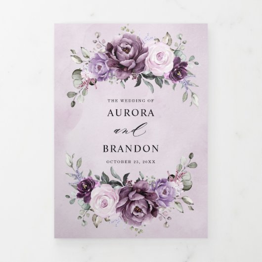 Tinten van Stofachtig Paarse Bloesems Sfeervolle B Drieluik Aankondiging (Cover)