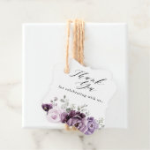 Tinten van Stofachtig Paarse Bloesems Trouw Dank J Bedankjes Labels (In situ)