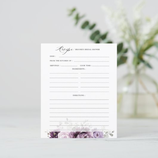 Tinten van Stofachtige Paarse Bloesems Bruiloft Re (Staand voorkant)