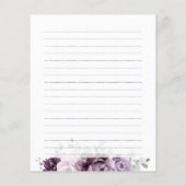 Tinten van Stofachtige Paarse Bloesems Bruiloft Re (Achterkant)