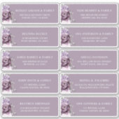 Tinten van stoffige Paarse Plum Wedding Guest Addr Sticker (Voorkant)