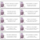 Tinten van stoffige Paarse Plum Wedding Guest Addr Sticker (Voorkant)