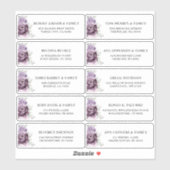 Tinten van stoffige Paarse Plum Wedding Guest Addr Sticker (Vel)