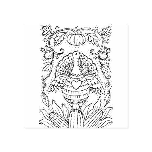 TINTEN VAN THANKSGIVING KALKOEN, MAÏS & POMPOEN FO RUBBERSTEMPEL (Afrduk)
