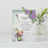 Tinten van zeegroen en lavendel vrijgezellenfeest (Staand voorkant)