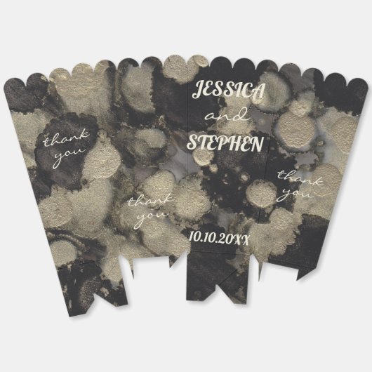 Tinten van Zwart en Zilveren Voering Favoriet Doze Bedankdoosjes (Ongevouwen)