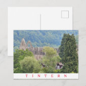 Tintern Abbey uitzicht briefkaart (Voorkant / Achterkant)