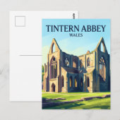 Tintern Abbey Wales Briefkaart (Voorkant / Achterkant)
