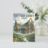 Tintern Abbey Wales Briefkaart (Staand voorkant)