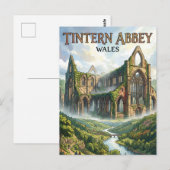 Tintern Abbey Wales Briefkaart (Voorkant / Achterkant)