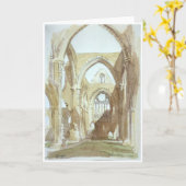 Tintern Abbey - wenskaart Kaart (Gele Bloem)