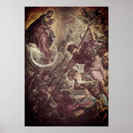 Tintoretto – Archangel Michael Fights Satan Poster (Voorkant)