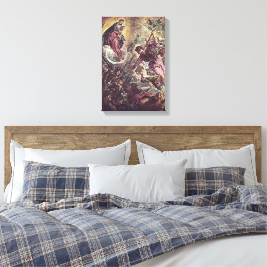 Tintoretto Crescent Moon Madonna Maria Apocalypse Canvas Afdruk (Insitu (Slaapkamer))