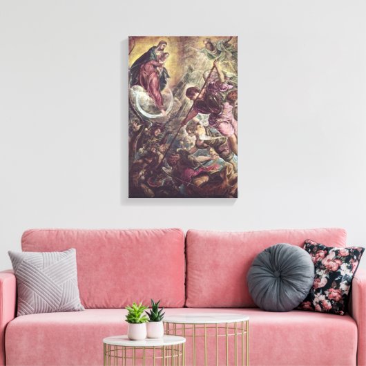 Tintoretto Crescent Moon Madonna Maria Apocalypse Canvas Afdruk (Insitu (Woonkamer))