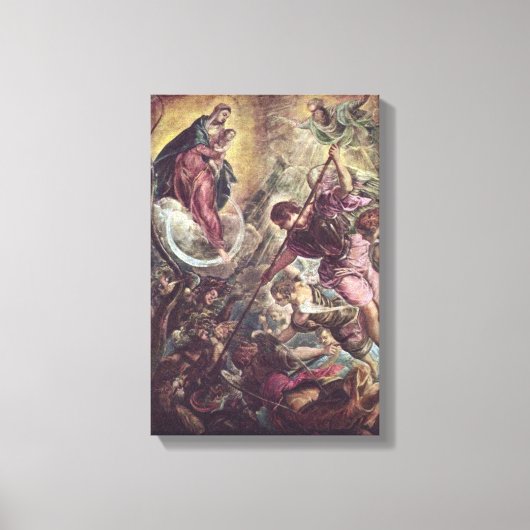 Tintoretto Crescent Moon Madonna Maria Apocalypse Canvas Afdruk (Voorkant)