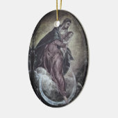 Tintoretto Crescent Moon Madonna Maria Apocalypse Keramisch Ornament (Links)