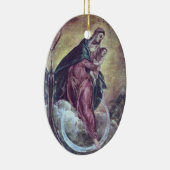 Tintoretto Crescent Moon Madonna Maria Apocalypse Keramisch Ornament (Rechts)
