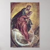 Tintoretto Crescent Moon Madonna Maria Apocalypse Poster (Voorkant)