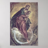 Tintoretto Crescent Moon Madonna Maria Apocalypse Poster (Voorkant)