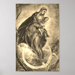 Tintoretto Crescent Moon Madonna Maria Apocalypse Poster