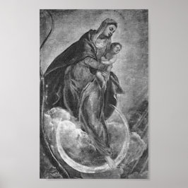 Tintoretto Crescent Moon Madonna Maria Apocalypse Poster