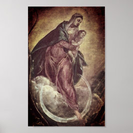 Tintoretto Crescent Moon Madonna Maria Apocalypse Poster