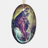 Tintoretto Crescent Moon Madonna Moeder van Jezus Keramisch Ornament (Links)
