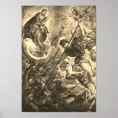 Tintoretto - Kampf des Erzengels Michael mit Satan Poster (Voorkant)