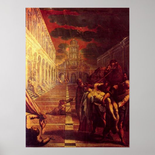 Tintoretto - Redding van het lijk van het merk St. Poster (Voorkant)