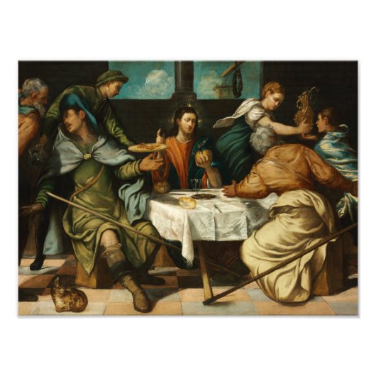 Tintoretto - The Supper in Emmaus Foto Afdruk (Voorkant)