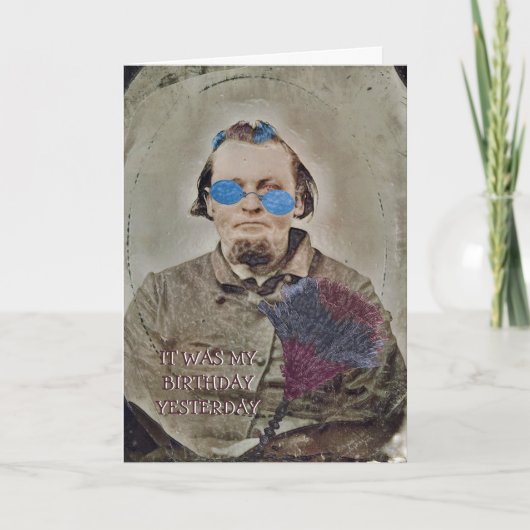  Tintype kleurrijke artikelverkoper foto Kaart (Voorkant)