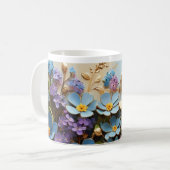 Tiny 3D Flowers met Golden Outline Mok (Voorkant links)