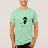 Tiny Angry Ninja in hart en nieren Tri-Blend Shirt (Voorkant)