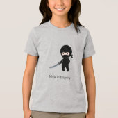 Tiny Angry Ninja in training Tri-Blend Shirt (Voorkant)