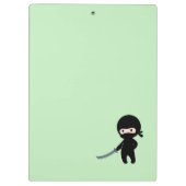 Tiny Angry Ninja over Green Klembord (Achterkant)