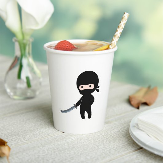 Tiny Angry Ninja Papieren Bekers (Insitu)