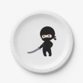 Tiny Angry Ninja Papieren Bordje (Voorkant)